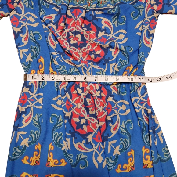 Flying Tomato Blue Pink Flutter Sleeve Maxi Dress - Picture 4 of 7